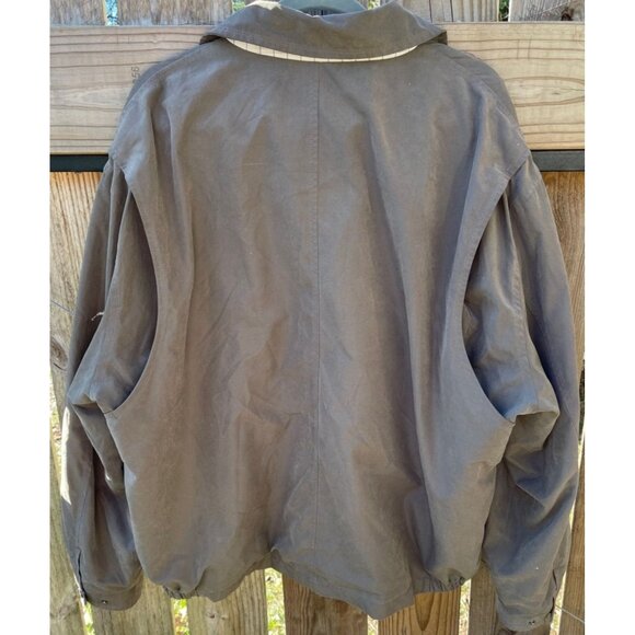 London Fog Mens XXL Brown Zip-Up Jacket lightweight Polyester/Nylon Blend Flaws - Picture 2 of 11